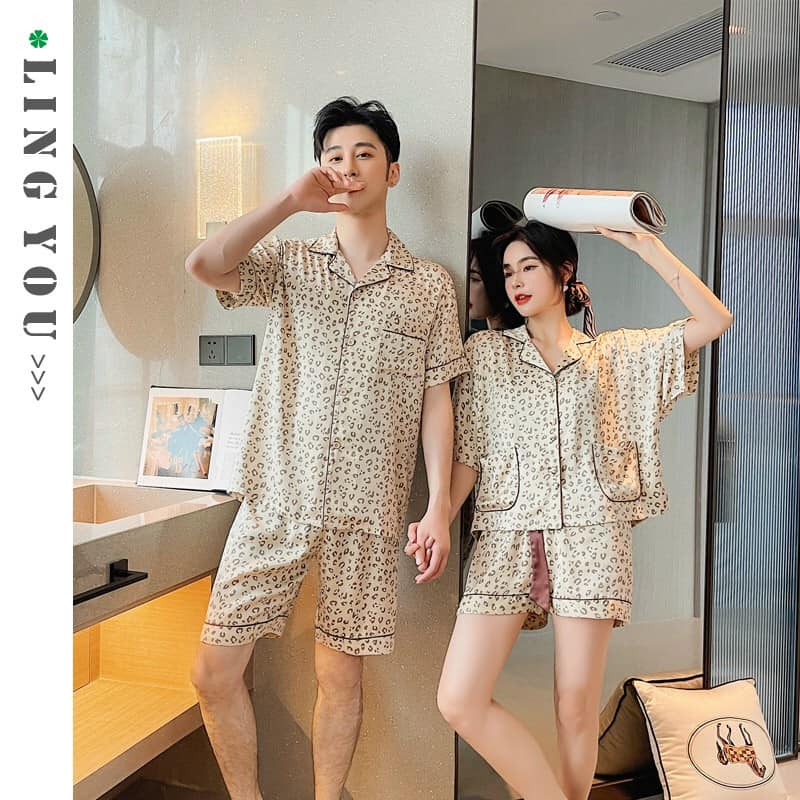 2H6353 - Bộ pyjama đôi nam nữ chất lụa hàng nhập - giá 1.020k
