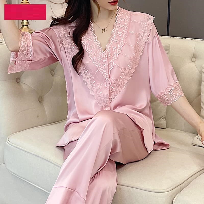 NG5120 - Bộ mặc nhà nữ chất lụa hàng nhập - giá 540k