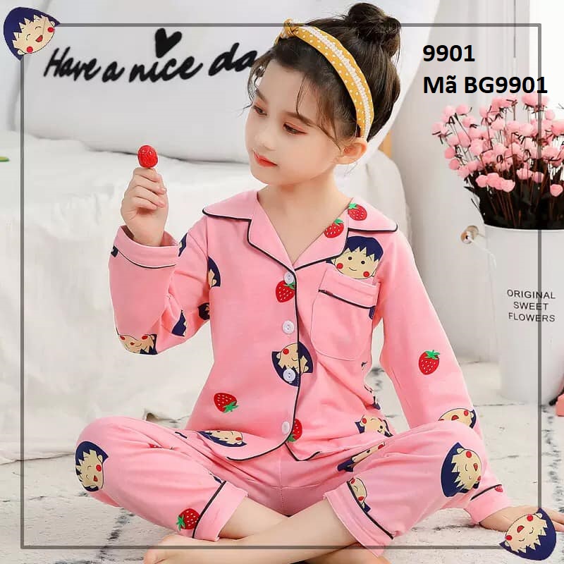 BG9901 - Bộ pyjama cotton bé gái hàng nhập - giá 250k