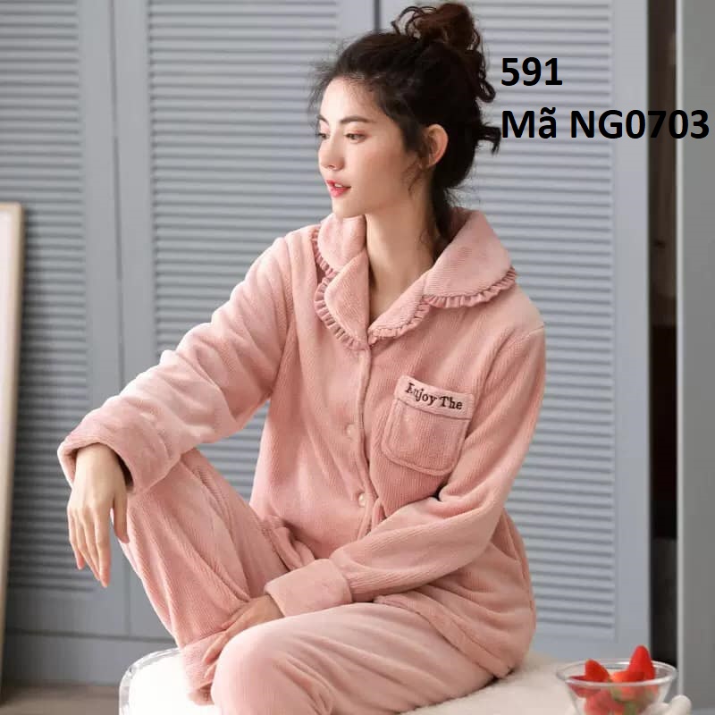 NG0703 - Bộ mặc nhà nữ dày mùa đông hàng nhập - giá 560k
