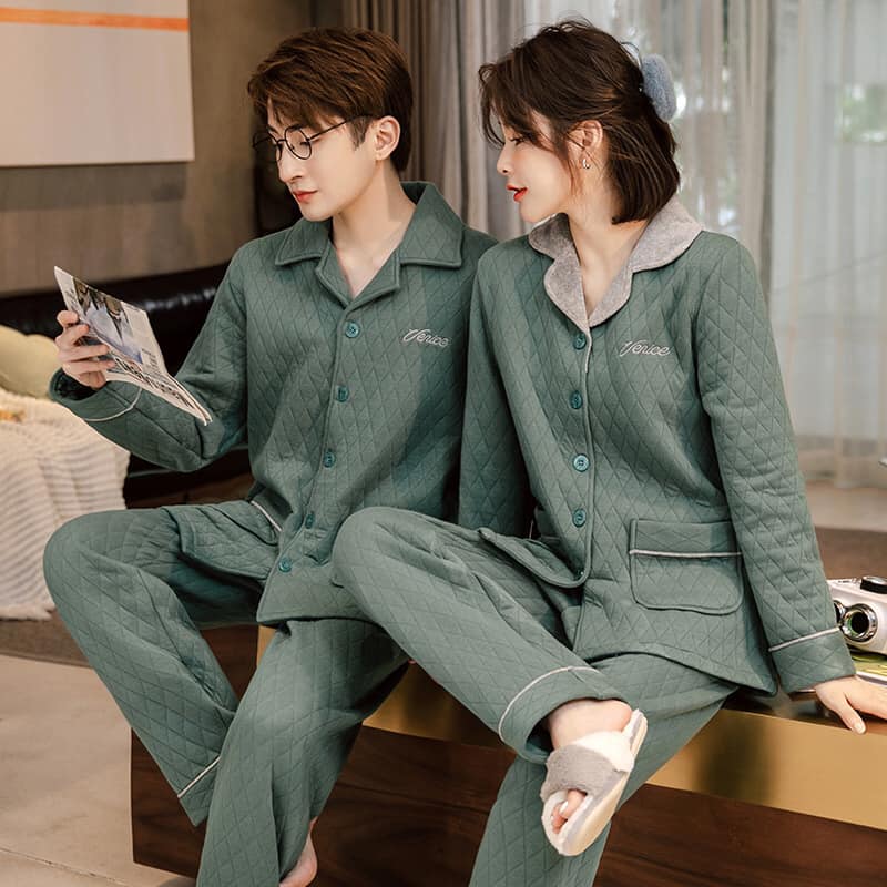 G12527 - Bộ pyjama đôi nam nữ mùa đông hàng nhập 720k/ 1 bộ