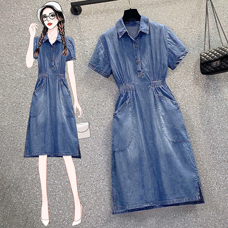 Váy yếm jean nữ không rách có size cho người hơn 60,70,80,90kg - QZ180303 |  Shopee Việt Nam