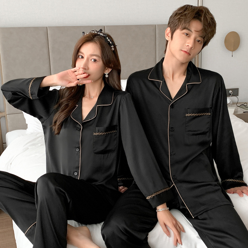 G2233D HÀNG SẴN Bộ đồ ngủ pyjama nam dài tay chất lụa mềm mại cao cấp hàng nhập - Thời Trang Dương