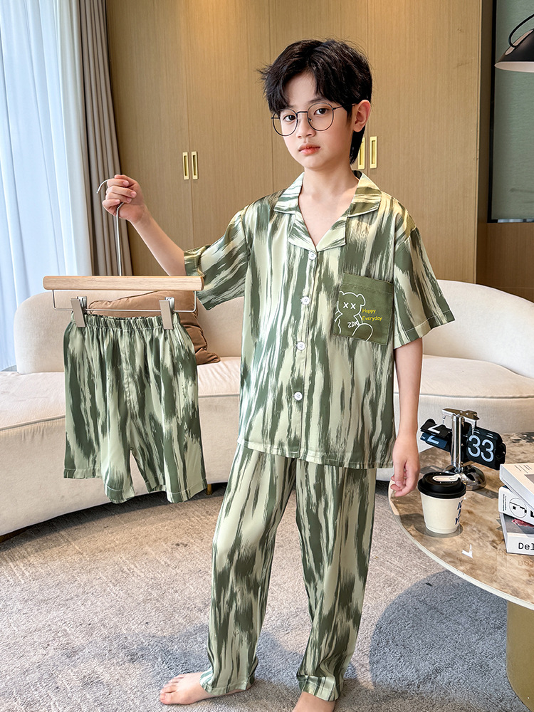 BST2428 Bộ pyjama trẻ em ngắn tay quần dài cao cấp hàng nhập