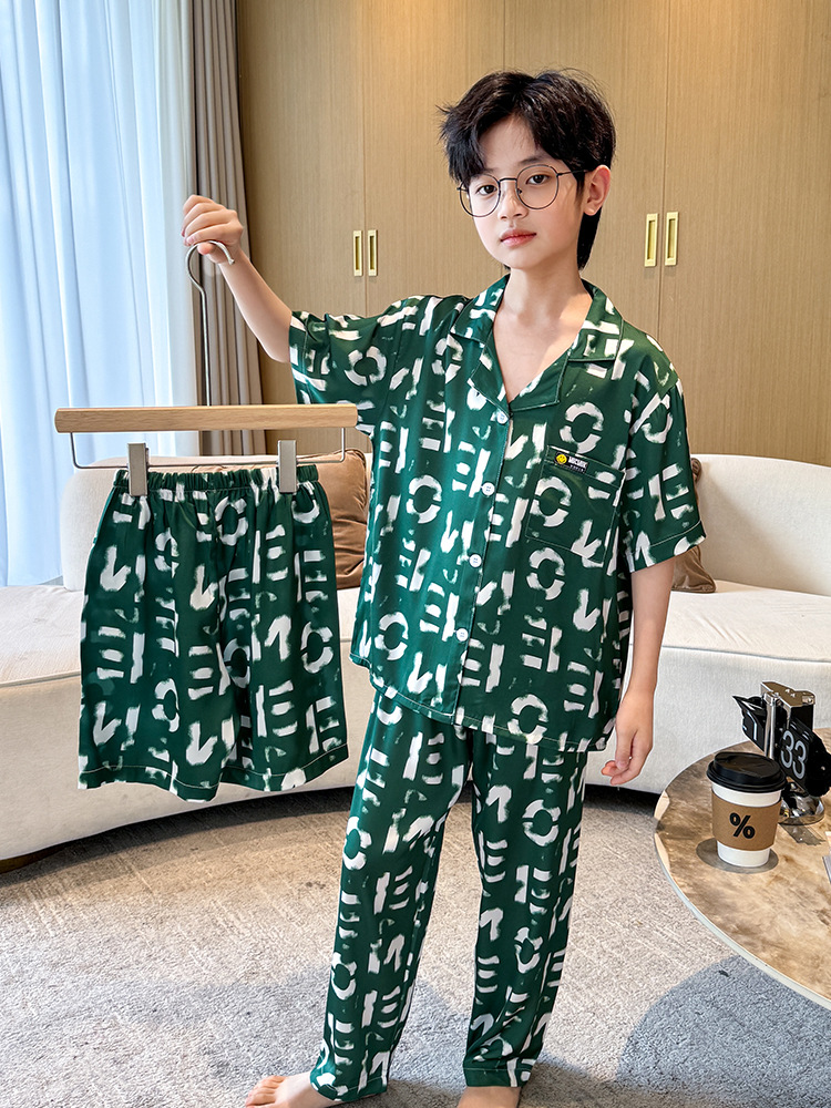 BT2301   Bộ pyjama trẻ em ngắn tay quần dài cao cấp hàng nhập