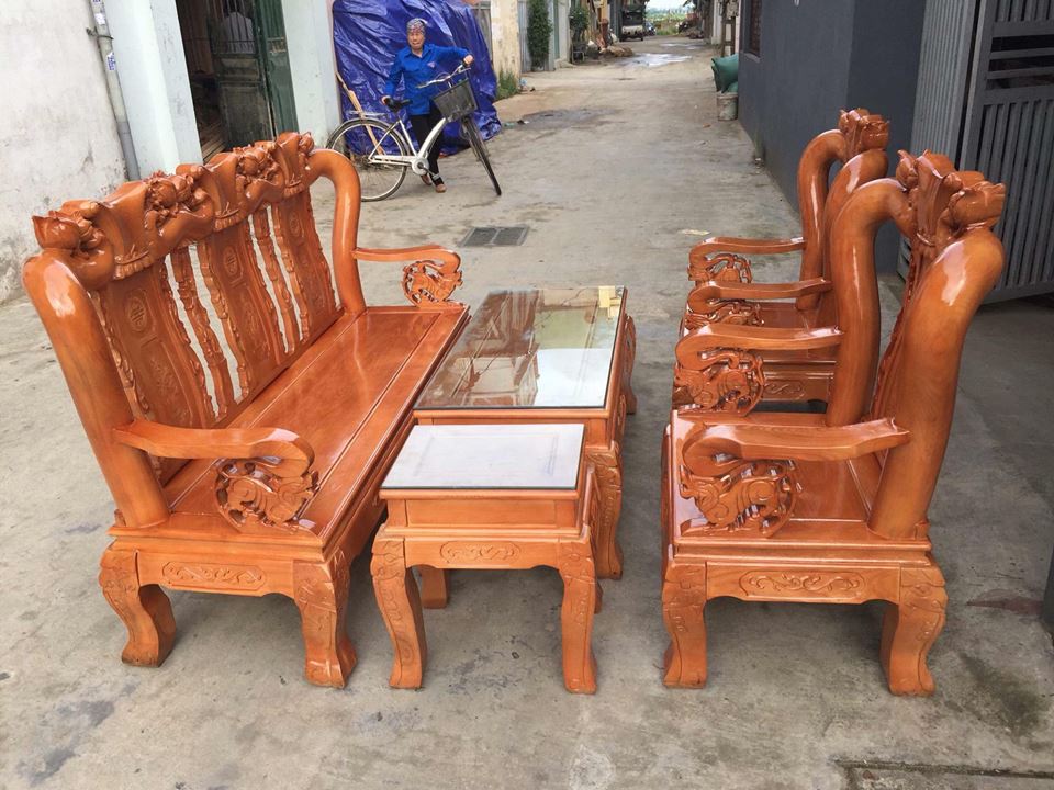 Bộ bàn ghế Minh Quốc Đào gỗ sồi