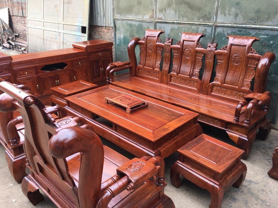 Bộ bàn ghế Tần Thủy Hoàng gỗ hương vân