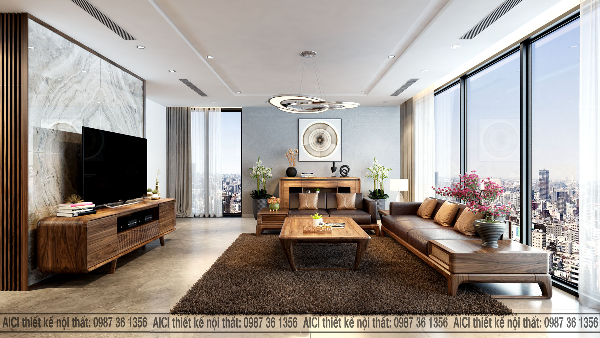 Mẫu thiết kế nội thất chung cư đẹp hiện đại CĐT ông Hồng  Đà Nẵng  NT21043