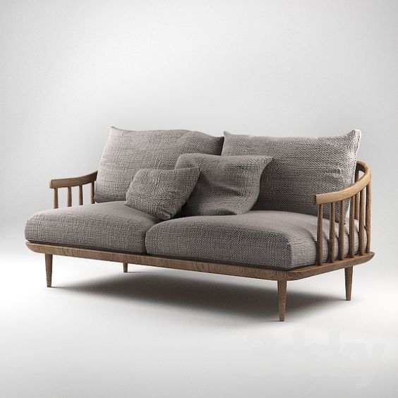 Ghế sofa đơn phòng khách khung gỗ tự nhiên