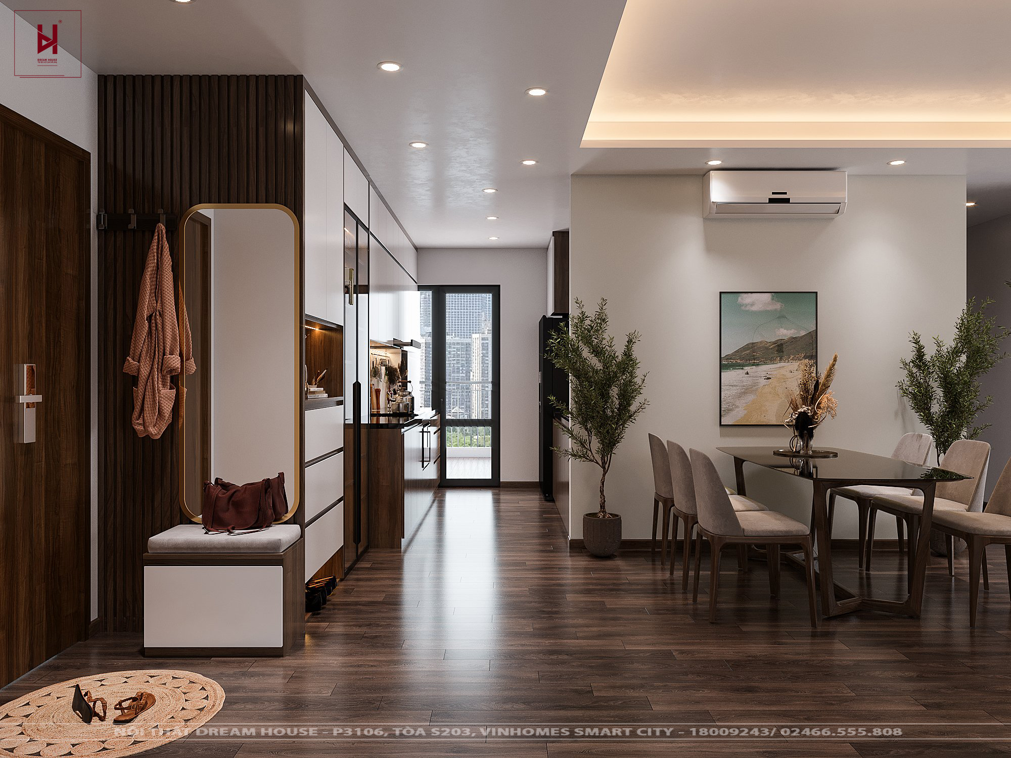 Thiết kế nội thất chung cư Ngoại Giao Đoàn 101m2 2024 sẽ lôi cuốn bạn bởi không gian mở, tạo cảm giác rộng rãi, thoải mái, tối đa thể hiện tính thẩm mỹ đẳng cấp. Với thiết kế độc đáo, tiện nghi, chất lượng, mang tới không gian sống đáng mơ ước cho gia đình bạn.