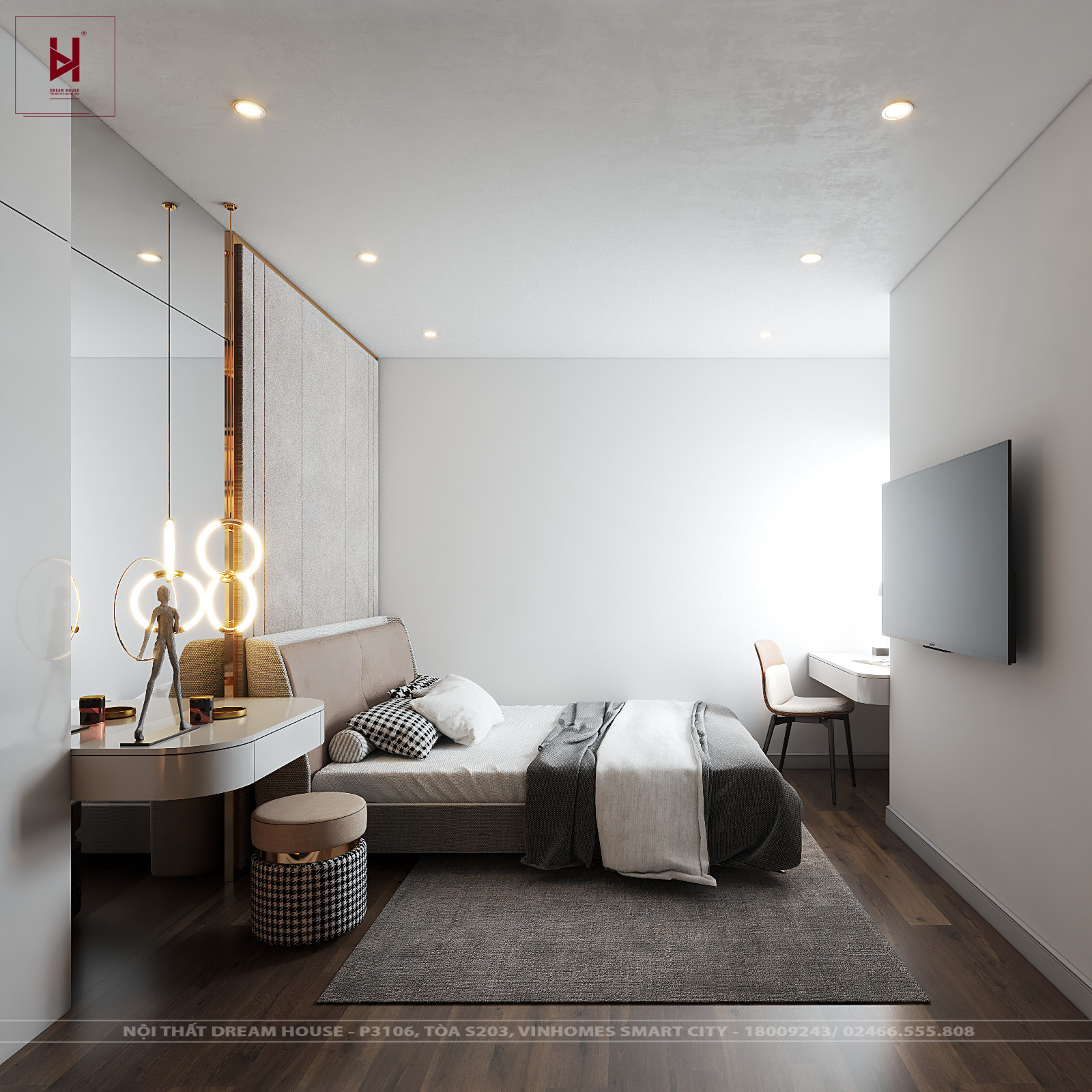 Thiết kế nội thất chung cư GoldMark City 52m2 năm 2024 chắc chắn sẽ mang lại cho bạn một không gian sống đẳng cấp và tiện nghi. Thiết kế kết hợp hoàn hảo giữa đồ nội thất và không gian sống mang đến cho bạn một không gian sống hoàn hảo và tích cực.