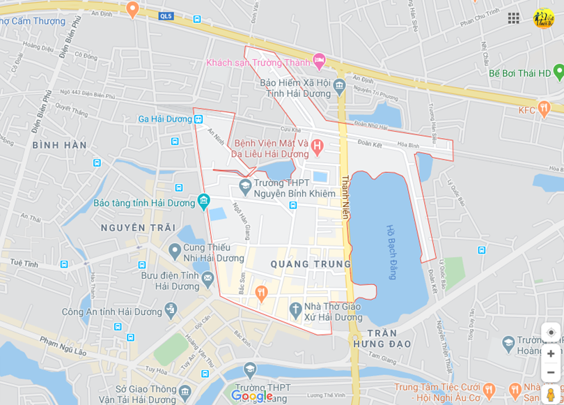 Hình ảnh vị trí địa lý tại Quang trung, thành phố Hải dương, tỉnh Hải dương