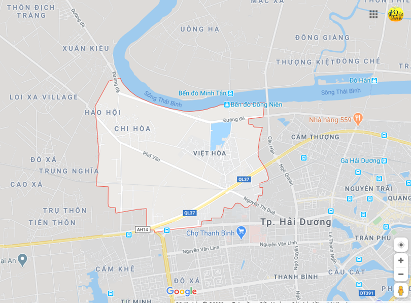 Hình ảnh vị trí địa lý tại Việt hòa, thành phố Hải dương, tỉnh Hải dương