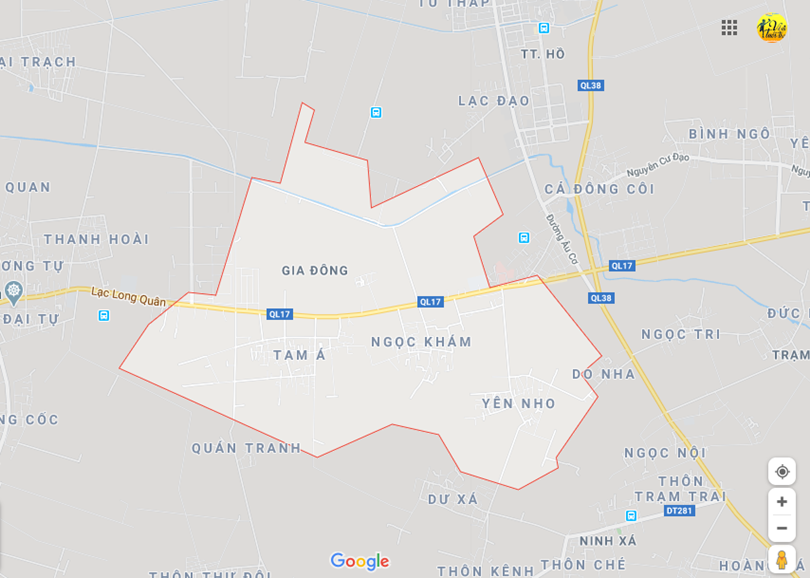 Hình ảnh vị trí địa lý tại Gia đông, Thuận thành, Bắc ninh