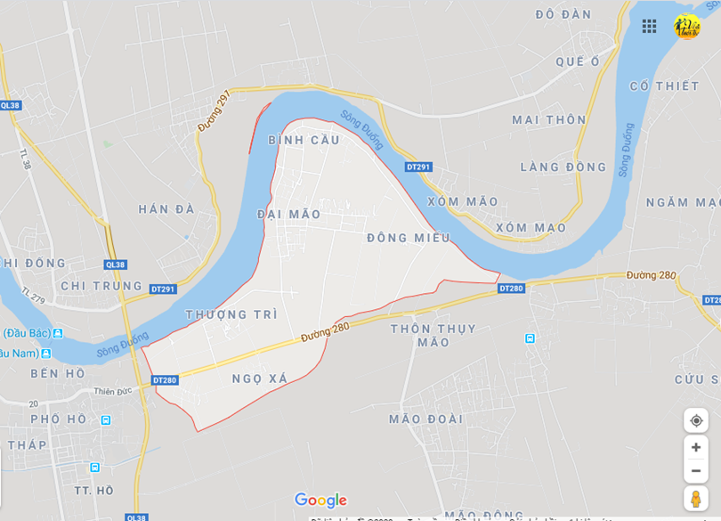 Hình ảnh vị trí địa lý tại Hoài thượng, Thuận thành, Bắc ninh