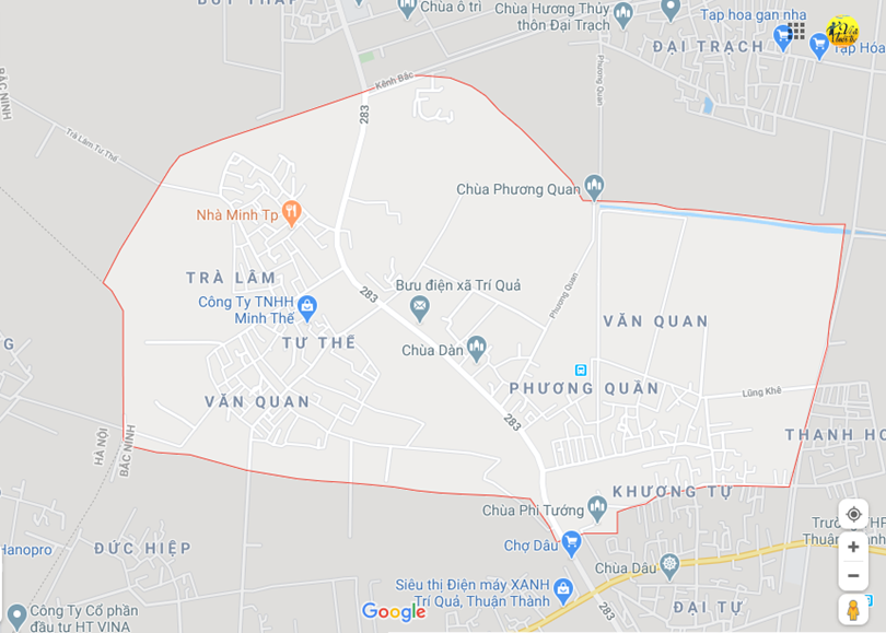Hình ảnh vị trí địa lý tại Trí quả, Thuận thành, Bắc ninh