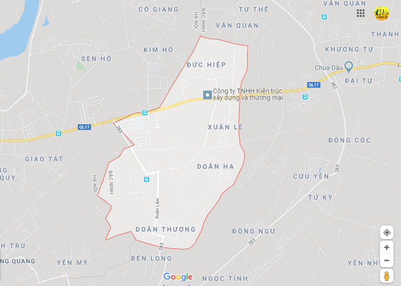 Hình ảnh vị trí địa lý tại Xuân lâm, Thuận thành, Bắc ninh