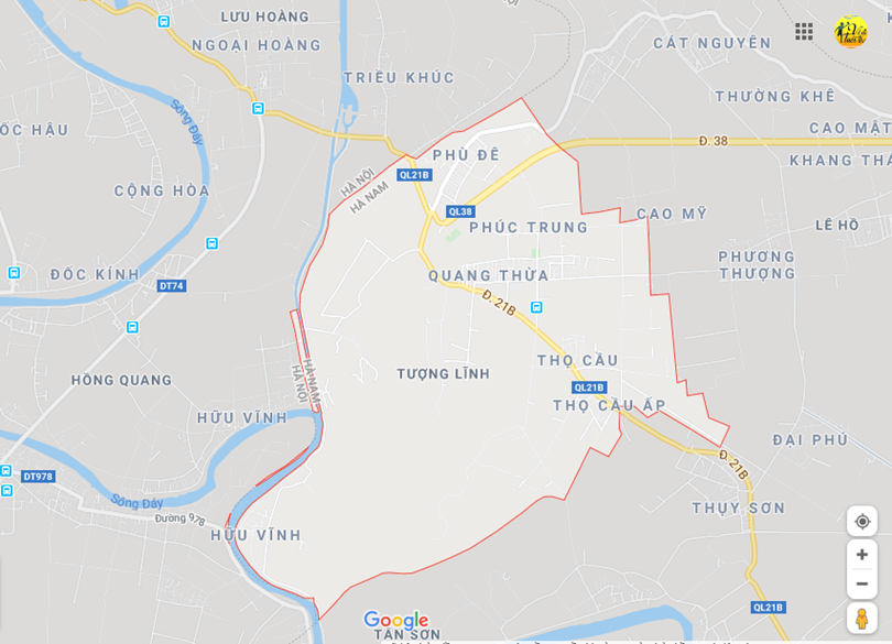 Hình ảnh vị trí địa lý tại Tượng lĩnh, Kim bảng, Hà nam 