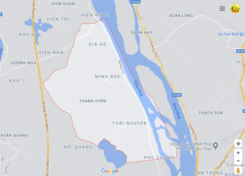 Ảnh vị trí địa lý tại Thanh uyên, Tam nông, Phú thọ