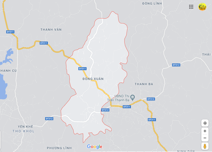 Hình ảnh vị trí địa lý tại Đồng xuân, Thanh ba, Phú thọ