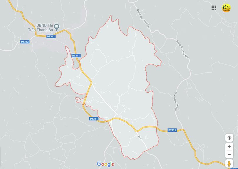 Hình ảnh vị trí địa lý tại Ninh dân, Thanh ba, Phú thọ