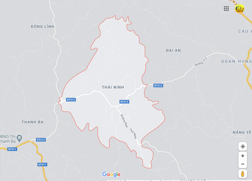 Hình ảnh vị trí địa lý tại Thái ninh, Thanh ba, Phú thọ