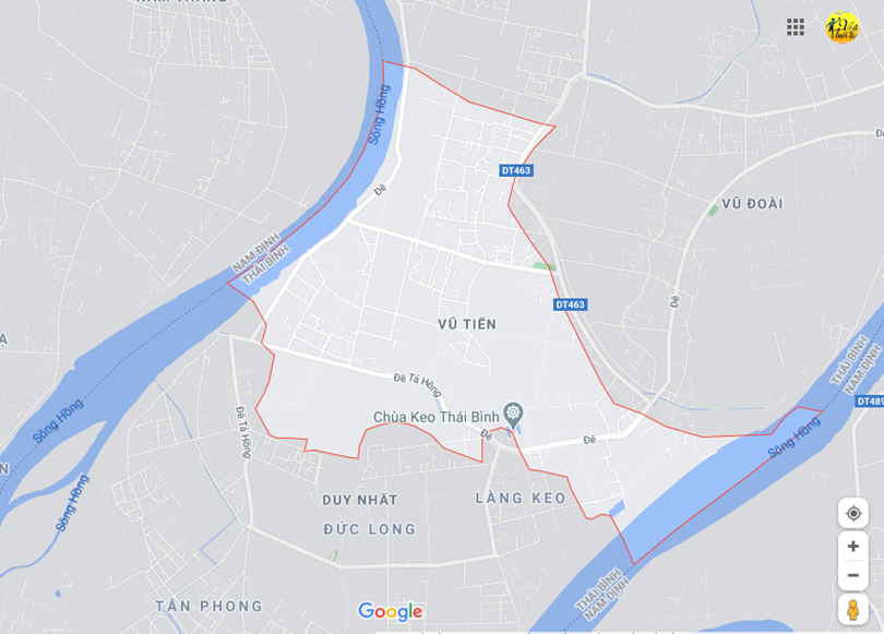 Hình ảnh vị trí địa lý tại Vũ tiến, Vũ thư, Thái bình 