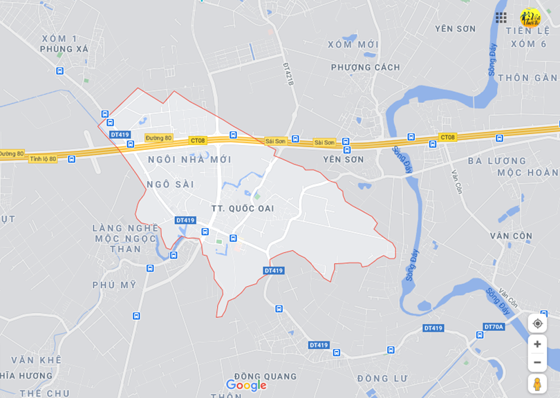 Hình ảnh vị trí địa lý tại thị trấn Quốc oai, Quốc oai, Hà nội 