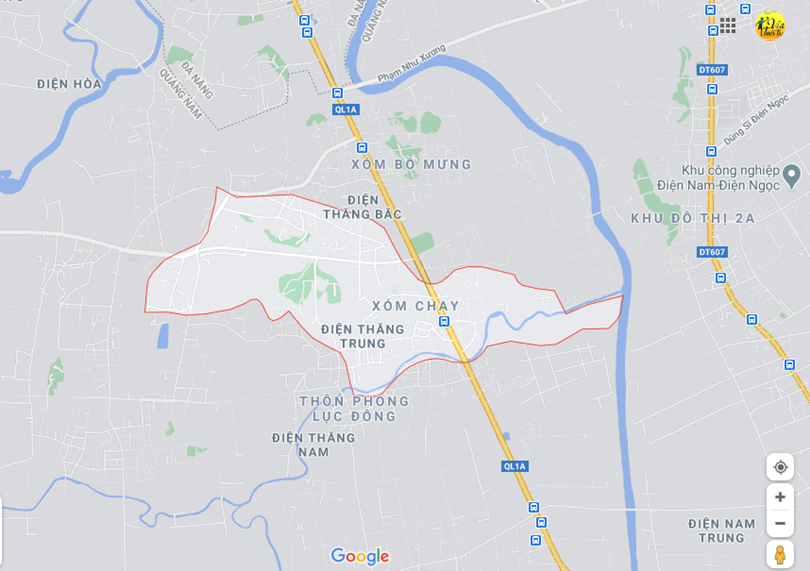 Hình ảnh vị trí địa lý tại Điện thắng trung, Điện bàn, Quảng nam