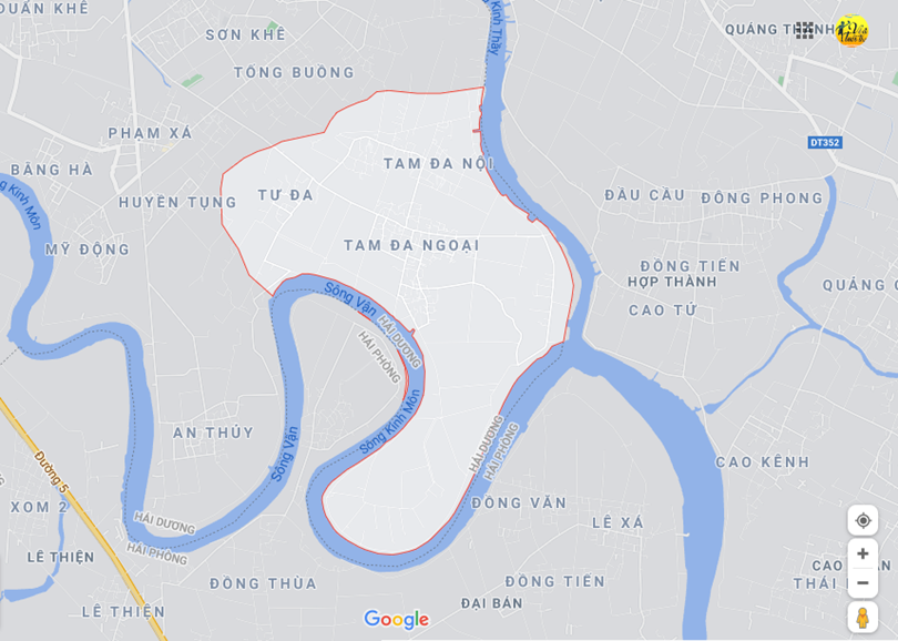 Hình ảnh vị trí địa lý tại Minh hòa, Kinh môn, Hải dương