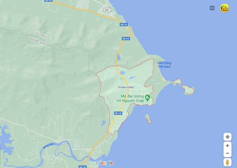Hình ảnh vị trí địa lý tại Quảng đông, Quảng trạch, Quảng bình