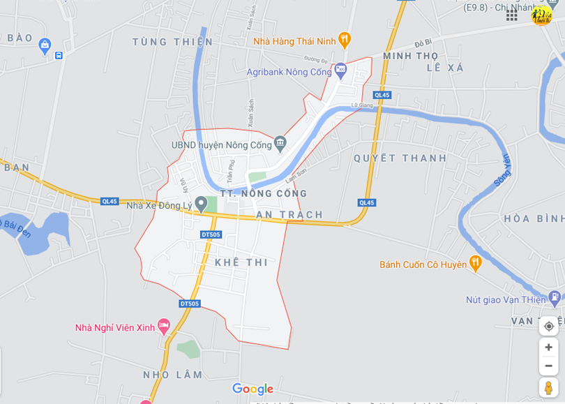  Vị trí địa lý tại thị trấn Nông cống, Nông cống, Thanh hóa