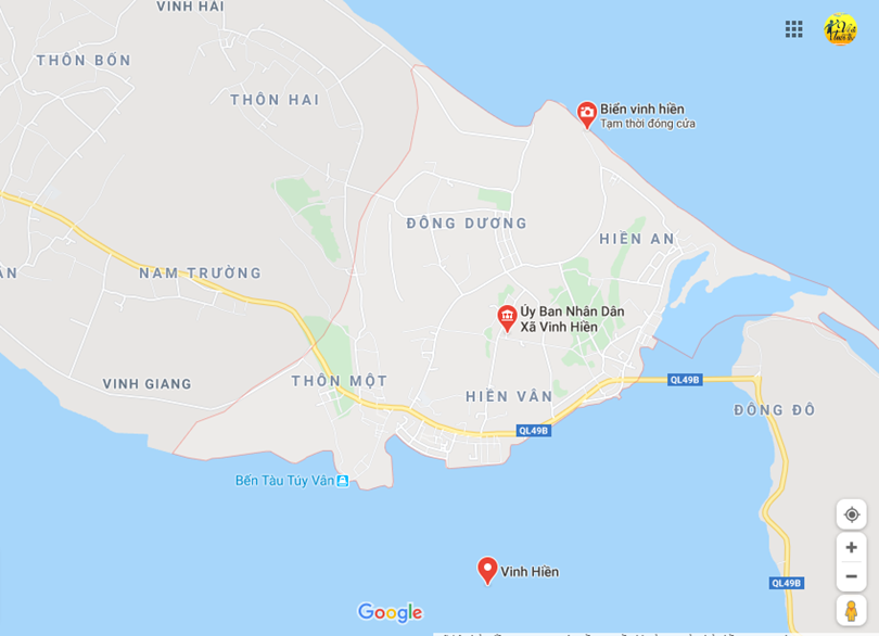 Hình ảnh vị trí địa lý tại Vinh hiền, Phú lộc, Thừa thiên - Huế