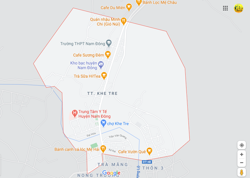 Hình ảnh vị trí địa lý tại Khe tre, Nam đông, Thừa thiên huế