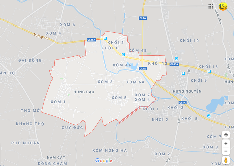 Hình ảnh vị trí địa lý tại Hưng đạo, Hưng nguyên, Nghệ an