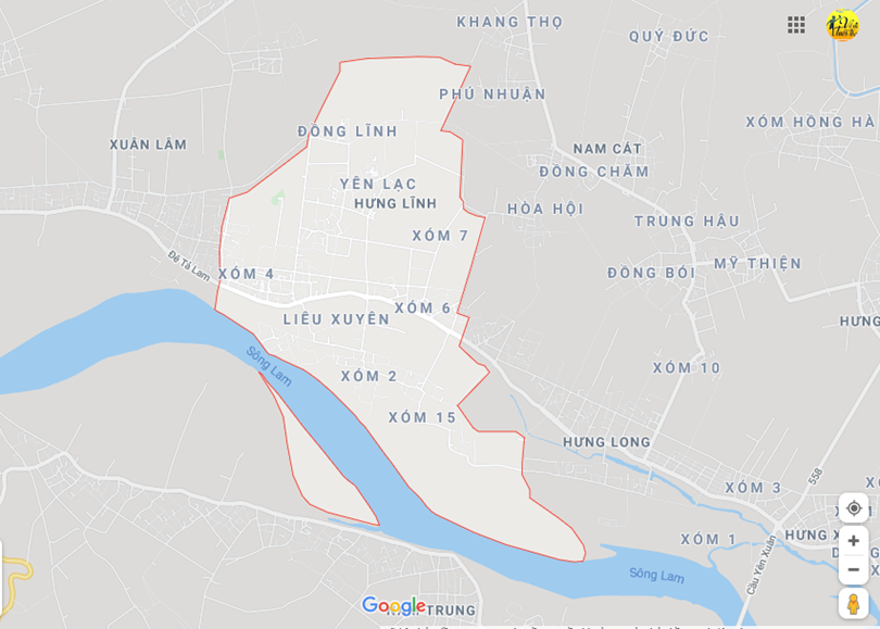 Hình ảnh vị trí địa lý tại Hưng lĩnh, Hưng nguyên, Nghệ an