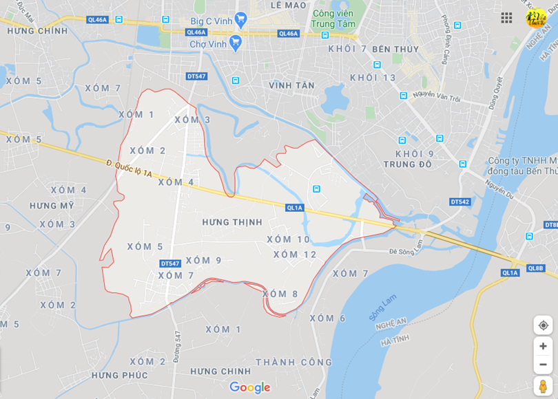 Hình ảnh vị trí địa lý tại Hưng thịnh, Hưng nguyên, Nghệ an