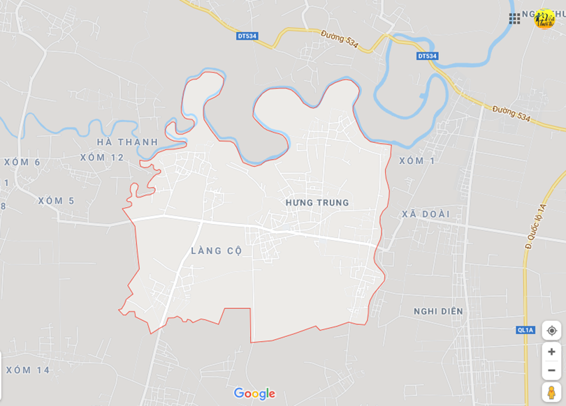 Hình ảnh vị trí địa lý tại Hưng trung, Hưng nguyên, Nghệ an