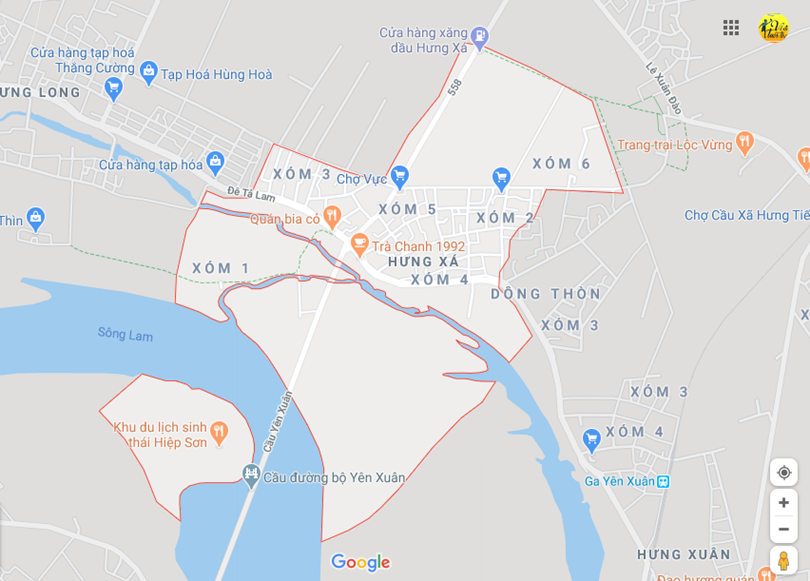 Hình ảnh vị trí địa lý tại Hưng xá, Hưng nguyên, Nghệ an