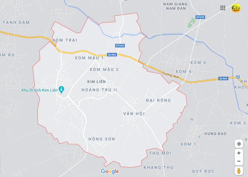 Hình ảnh vị trí địa lý tại Kim liên, Nam đàn, Nghệ an