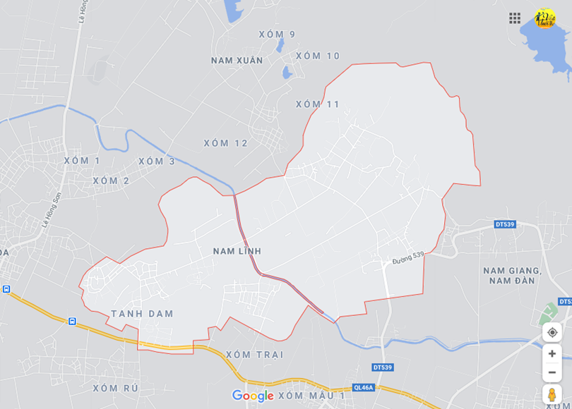 Hình ảnh vị trí địa lý tại Nam lĩnh, Nam đàn, Nghệ an