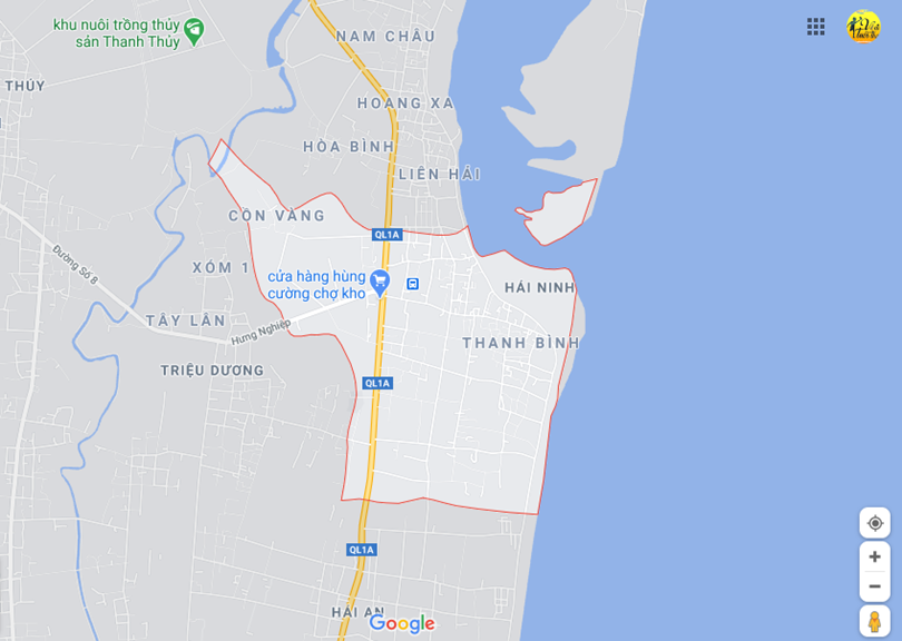 Hình ảnh vị trí địa lý tại Hải ninh, Tĩnh gia, Thanh Hóa