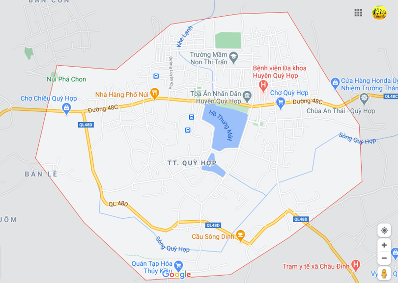 Hình ảnh vị trí địa lý tại thị trấn Quỳ hợp, Quỳ hợp, Nghệ an