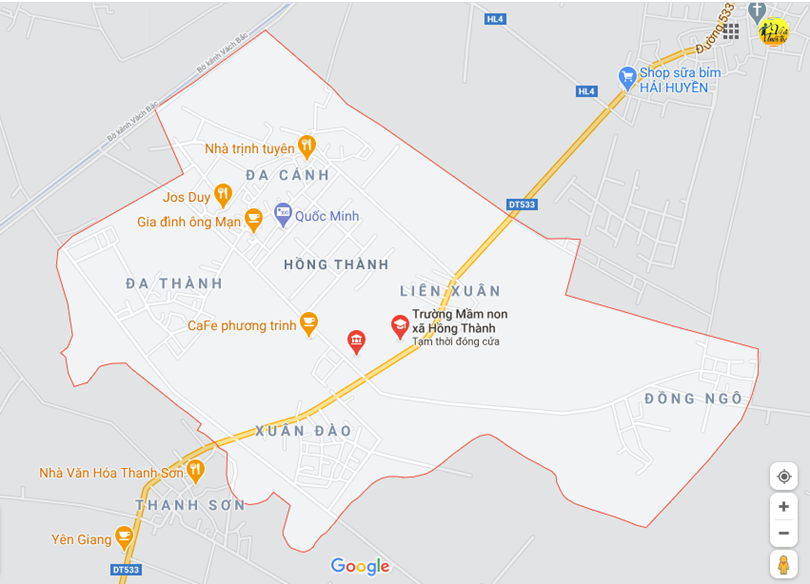 Hình ảnh vị trí địa lý tại Hồng thành, Yên thành, Nghệ an