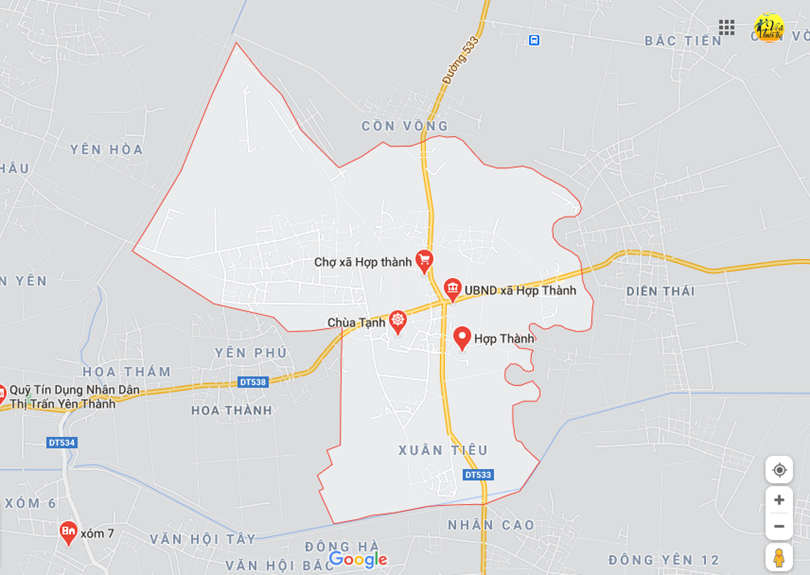 Hình ảnh vị trí địa lý tại Hợp thành, Yên thành, Nghệ an