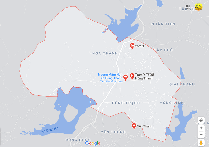 Hình ảnh vị trí địa lý tại Hùng thành, Yên thành, Nghệ an