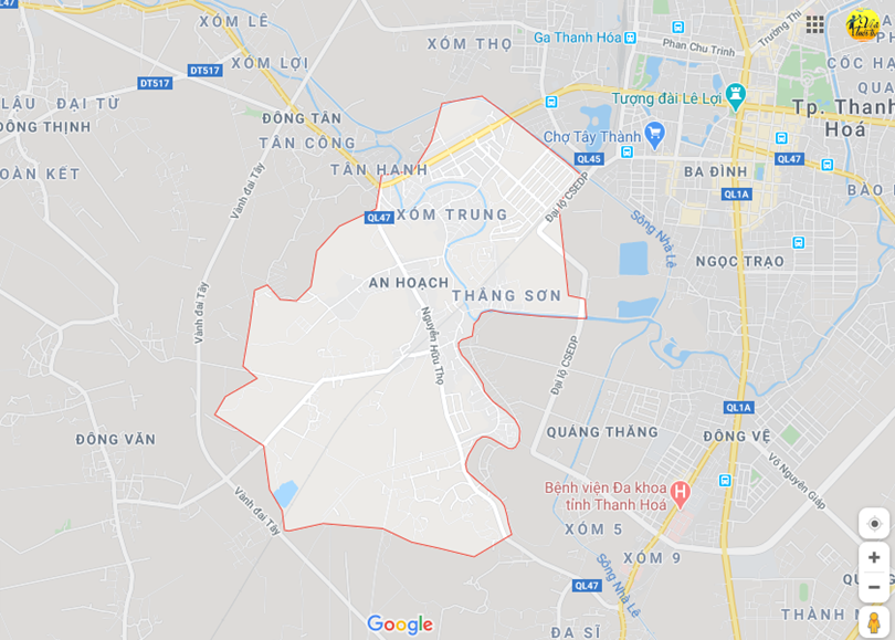 Hình ảnh vị trí địa lý tại An hoạch, thành phố Thanh hóa, Thanh hóa