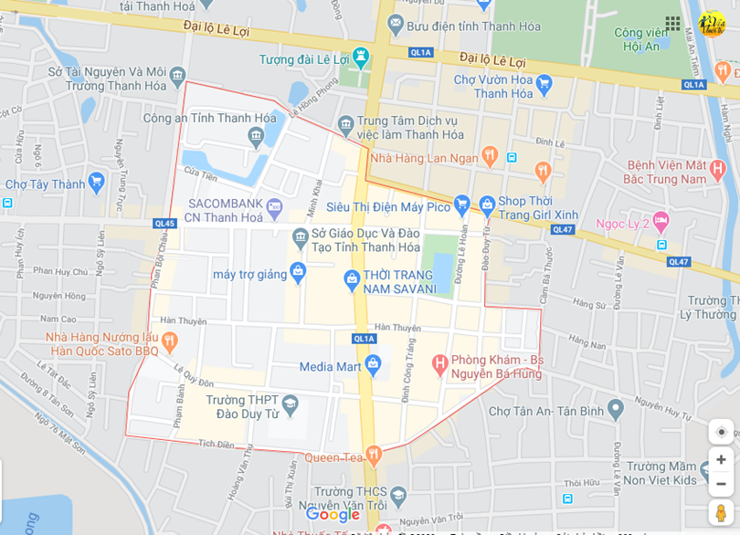 Hình ảnh vị trí địa lý tại Ba đình, thành phố Thanh hóa, Thanh hóa