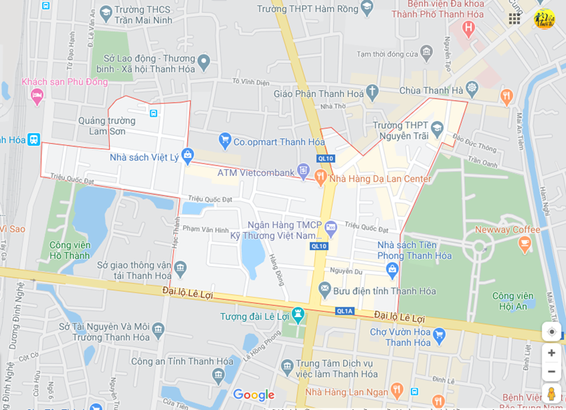 Hình ảnh vị trí địa lý tại Điện biên, thành phố Thanh hóa, Thanh hóa