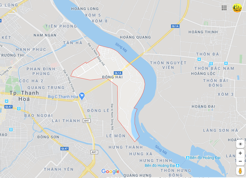 Hình ảnh vị trí địa lý tại Đông hải, thành phố Thanh hóa, Thanh hóa